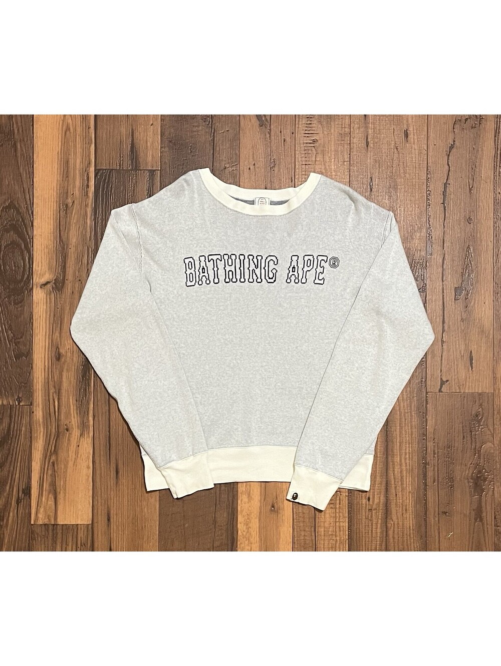 A Bathing Ape Crew Neck Sweatshirt Small White